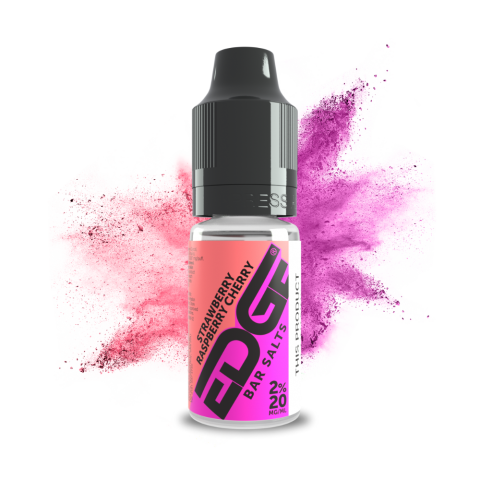 Edge Bar Salts Strawberry Raspberry Cherry Ice Nic Salt 10ml bottle