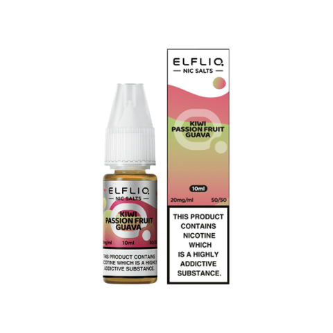 ElfLiq Kiwi Passion Fruit Guava Nic Salt 10ml bottle